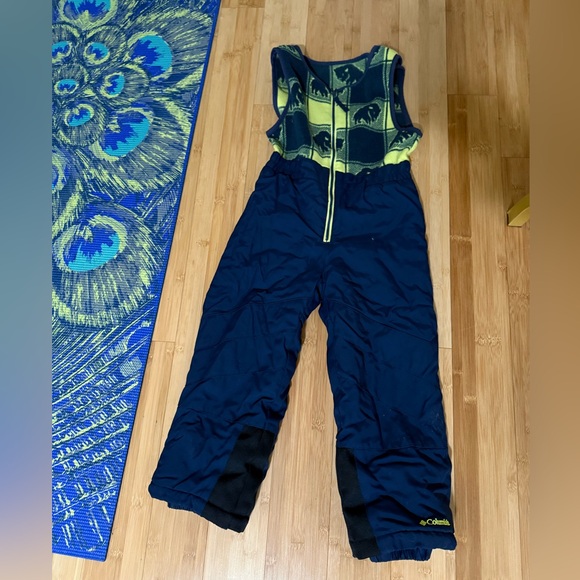 Columbia Boys Snow Bib snowbib Kids Size 4/5 Omni Shield Adjustable Straps - Picture 1 of 10
